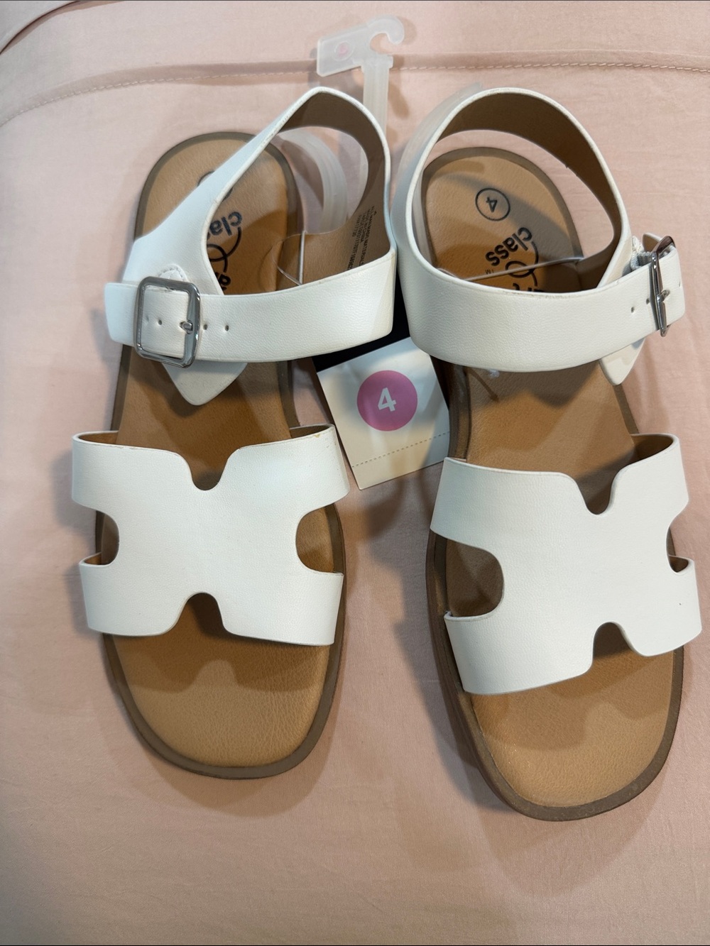Cat & Jack White Girls' Buckle Strap Sandals